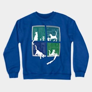 Windows20 - Cats in Corona Quarantine Crewneck Sweatshirt